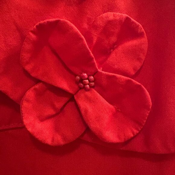 Japanese Brand Dot and Stripes CHILD WOMAN - Beautiful red collar shirt - Picture 4 of 6